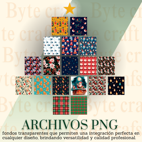PACK 35 FONDOS NAVIDAD PNG - DESCARGA INMEDIATA