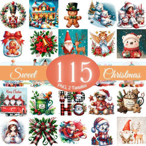 SUPER PACK NAVIDAD 105 PNG - DESCARGA INMEDIATA