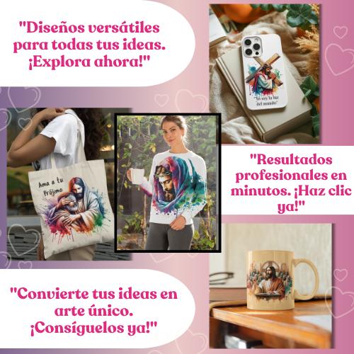Pack Digital Jesús de Nazaret – 28 Imágenes PNG Religiosas para Sublimación, DTF y Manualidades