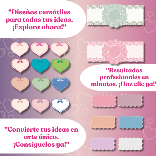 Kit Digital de Etiquetas y Elementos Decorativos – 100 PNG para Imprimir y Personalizar