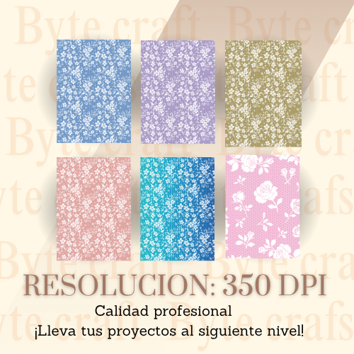 Colección Digital Encajes Florales – 47 Fondos PNG para Sublimación y Papelería Creativa