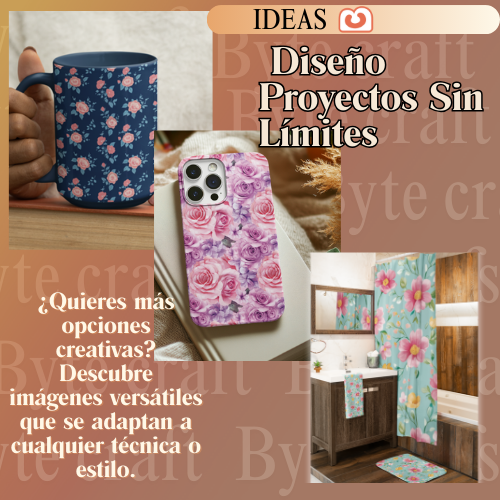 Colección de Fondos Florales Exclusivos – PNG Alta Resolución para Sublimación y Diseño Creativo