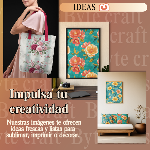 Colección de Fondos Florales Exclusivos – PNG Alta Resolución para Sublimación y Diseño Creativo
