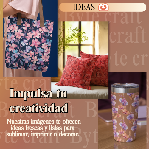 Colección de Fondos Florales Rústicos – PNG Alta Resolución para Sublimación y Diseño Creativo