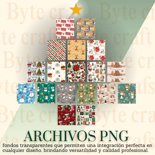 PACK 38 FONDOS 1 NAVIDAD PNG - DESCARGA INMEDIATA