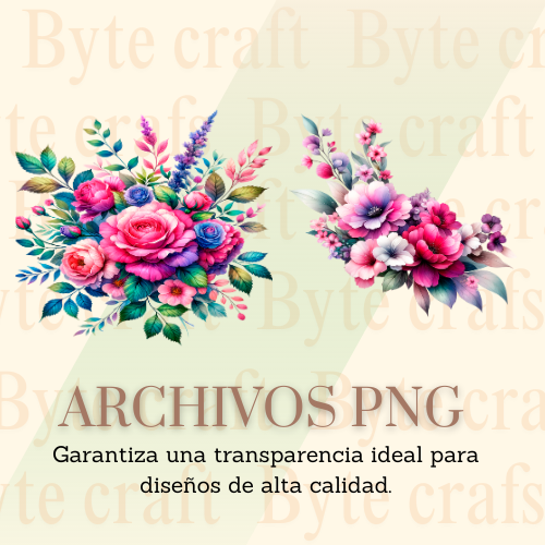 Pack Digital Flores de Primavera – +70 Ramos PNG en Alta Resolución para Diseño y Sublimación
