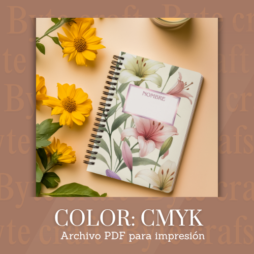 Set Digital de 5 Notebooks Florales + 17 Stickers PNG Versátiles