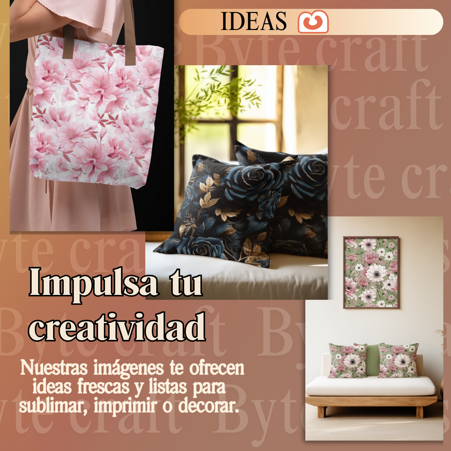 Colección de Fondos Florales Coloridos – PNG Alta Resolución para Sublimación y Diseño Creativo"