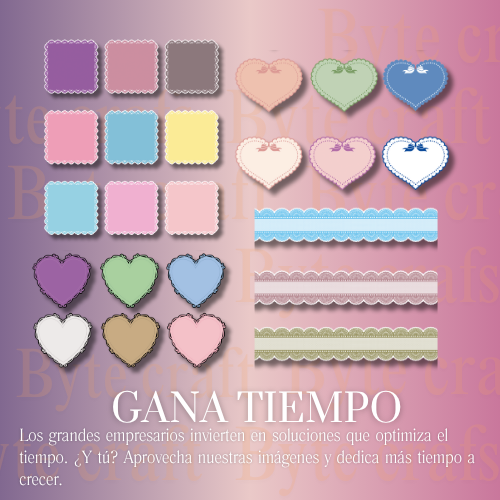 Kit Digital de Etiquetas y Elementos Decorativos – 100 PNG para Imprimir y Personalizar