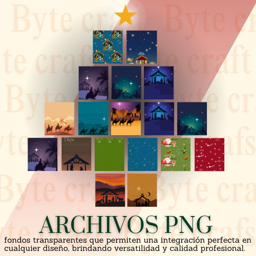 PACK 40 FONDOS NAVIDAD PNG - DESCARGA INMEDIATA