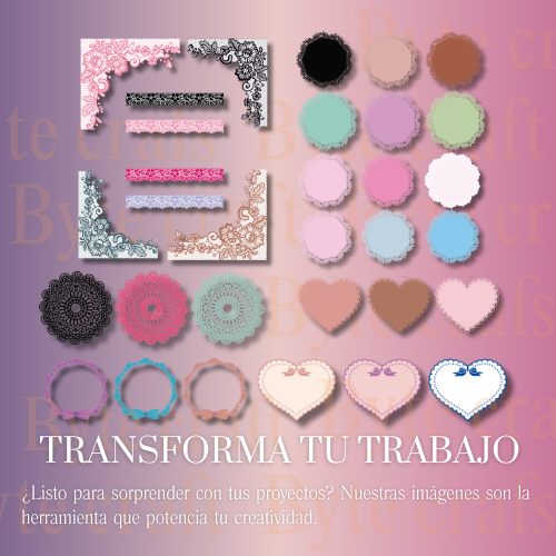 Kit Digital de Etiquetas y Elementos Decorativos – 100 PNG para Imprimir y Personalizar