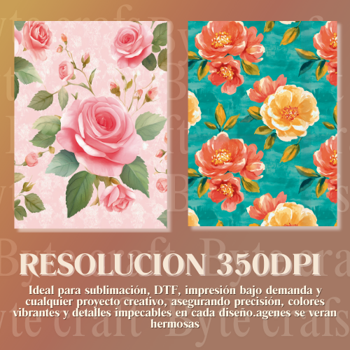 Colección de Fondos Florales Exclusivos – PNG Alta Resolución para Sublimación y Diseño Creativo