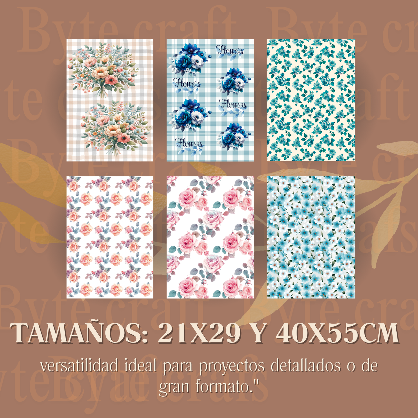 Colección de Fondos Florales Coloridos – PNG Alta Resolución para Sublimación y Diseño Creativo"