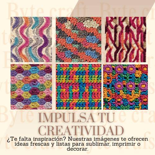 38 Fondos de Crochet Artesanal y Tejidos Étnicos para Sublimación y Diseño Creativo – PNG Alta Resolución CMYK