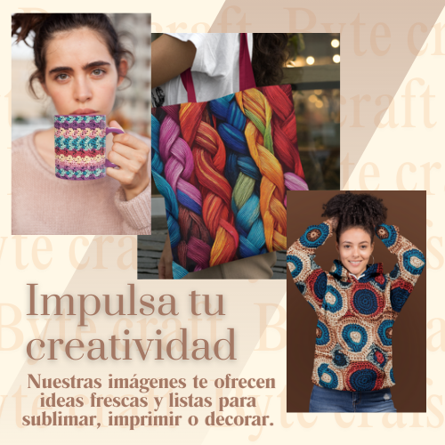 38 Fondos de Crochet Artesanal y Tejidos Étnicos para Sublimación y Diseño Creativo – PNG Alta Resolución CMYK