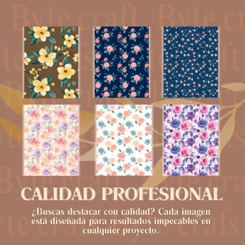 Colección de Fondos Florales Exclusivos – PNG Alta Resolución para Sublimación y Diseño Creativo