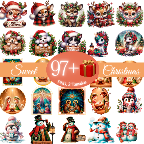 SUPER PACK NAVIDAD 97 PNG - DESCARGA INMEDIATA