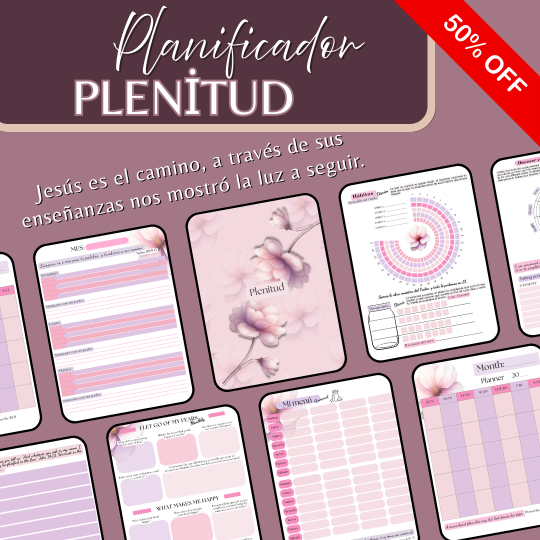 Planner Cristiano Digital Atemporal — Agenda Espiritual con Versículos y Parábolas de Jesús