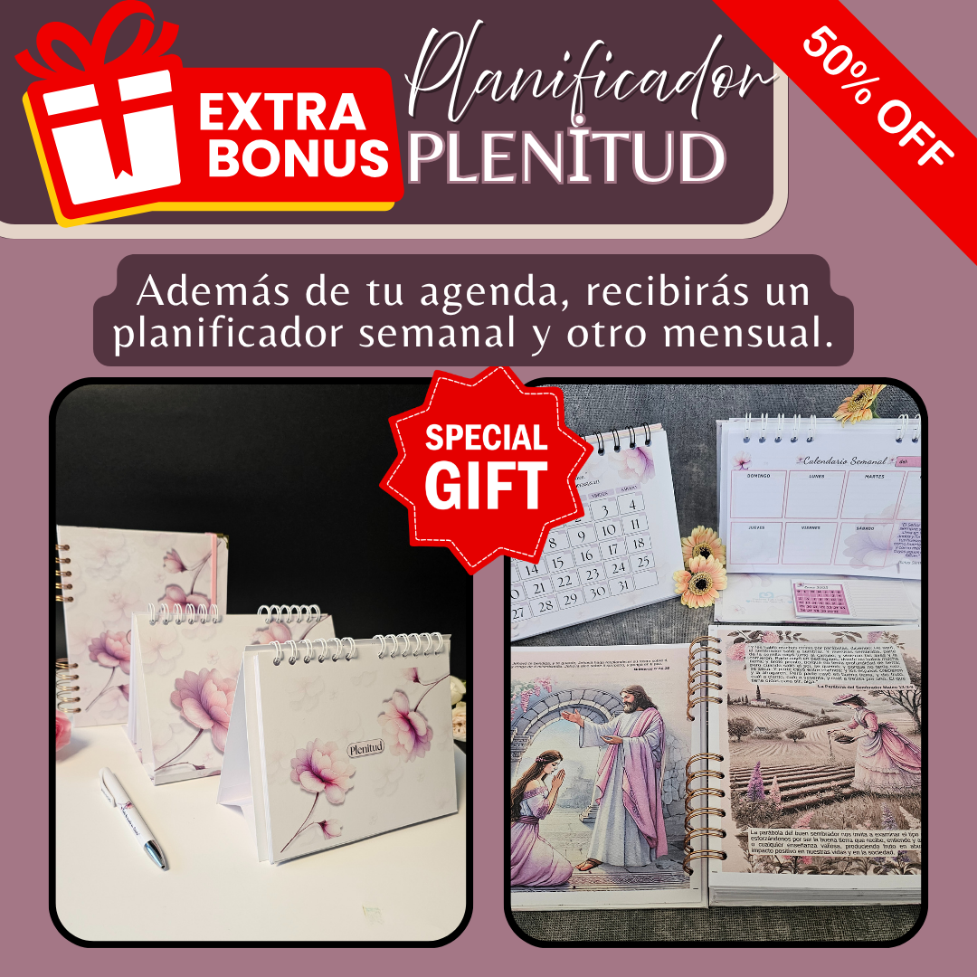 Planner Cristiano Digital Atemporal — Agenda Espiritual con Versículos y Parábolas de Jesús