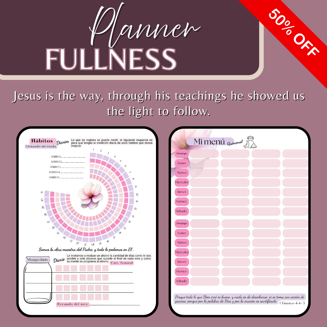 Timeless Christian Digital Planner — Spiritual Agenda with Bible Verses and Parables of Jesus