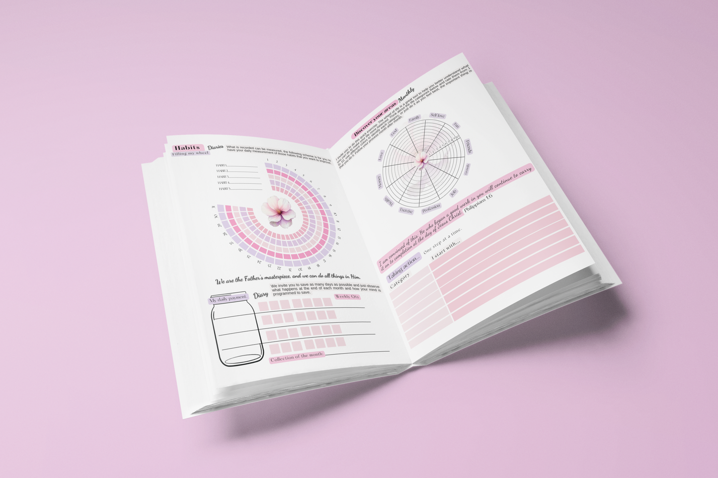 Timeless Christian Digital Planner — Spiritual Agenda with Bible Verses and Parables of Jesus